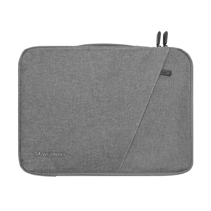 Geanta laptop Wozinsky WTNP-14G compatibila cu laptop 13-14 inch, Maner retractabil, Gri
