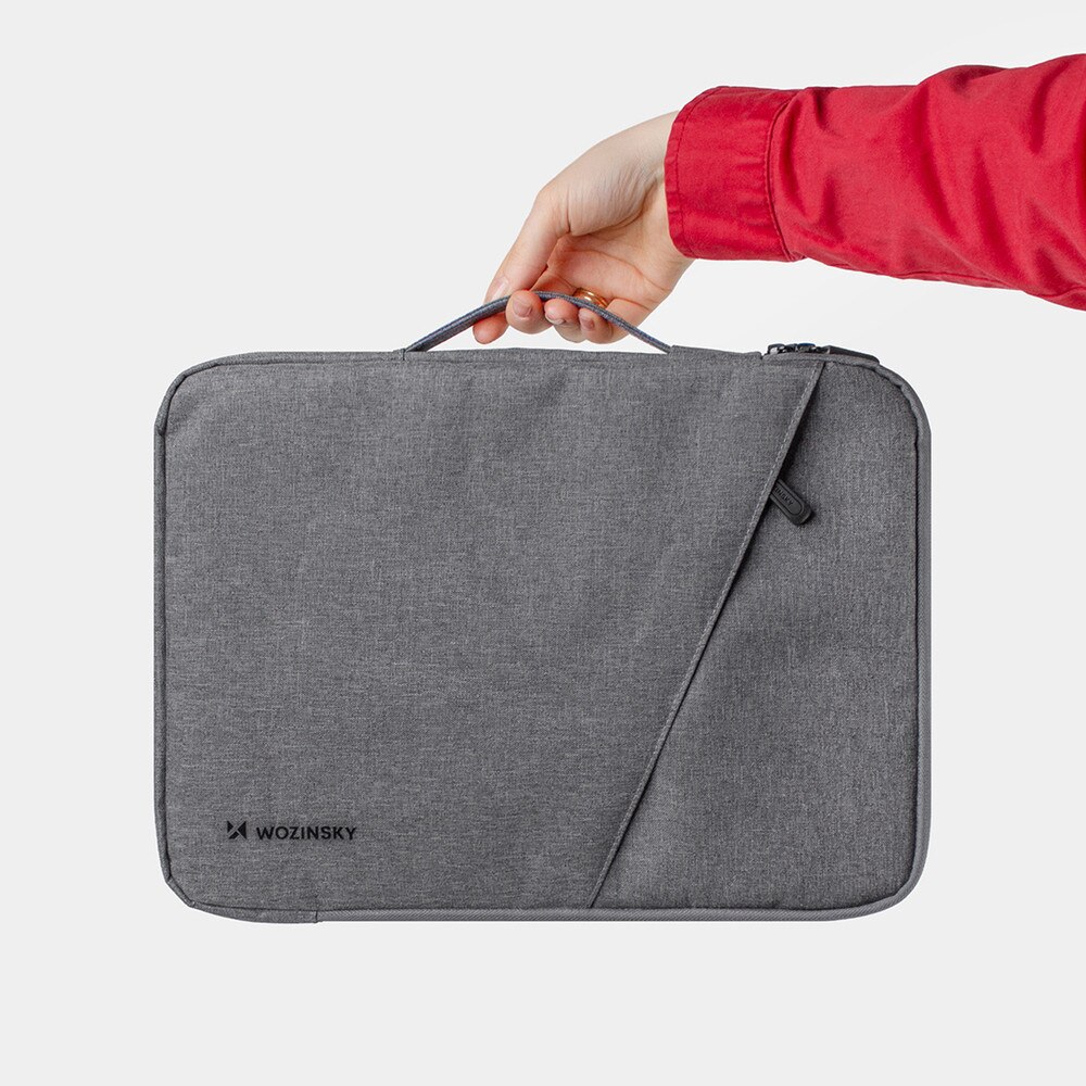Geanta laptop Wozinsky WTNP-14G compatibila cu laptop 13-14 inch, Maner retractabil, Gri