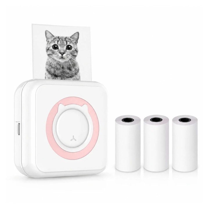 Mini Hordozható Hőnyomtató, Bluetooth