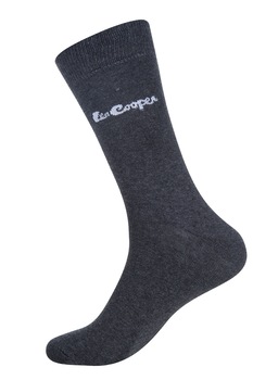 Set 3 perechi sosete barbati lungi Lee Cooper, Gri inchis Set 3 perechi sosete barbati lungi Lee Cooper, Gri inchis