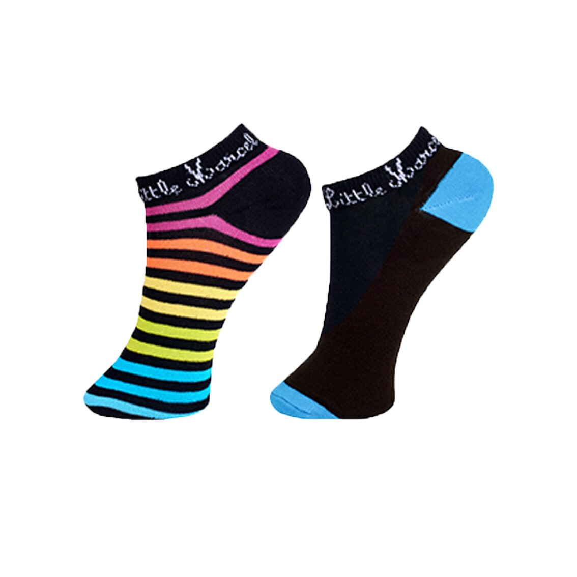 Set sosete fete Little Marcel, Negru/Albastru