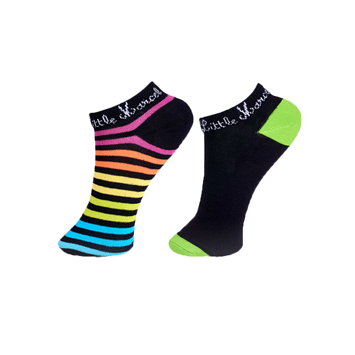 Set sosete fete Little Marcel, Negru/Verde