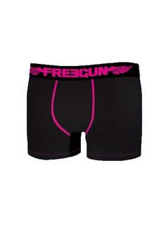 Boxeri barbati bumbac, FREEGUN, Negru/Roz Boxeri barbati bumbac, FREEGUN, Negru/Roz