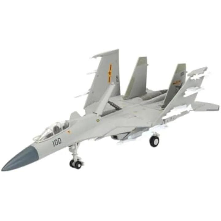 Модел самолет 1:72 K0584-CJ-260826-1681, китайски военноморски самолет, предварително боядисани части, сглобяване без лепило, полипропилен, светлосив, 30 см