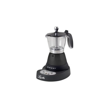 Cafetiera electrica, 400W, baza rotativa, oprire automata, capacitate 3 cani, functie pastrare cald, timer 24 ore, afisaj LCD, Beper, BC.041N Cafetiera electrica, 400W, baza rotativa, oprire automata, capacitate 3 cani, functie pastrare cald, timer 24 ore, afisaj LCD, Beper, BC.041N