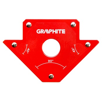 Vinclu magnetic pentru sudura 45˚sau 90˚, 102*155*17mm GRAPHITE Vinclu magnetic pentru sudura 45˚sau 90˚, 102*155*17mm GRAPHITE