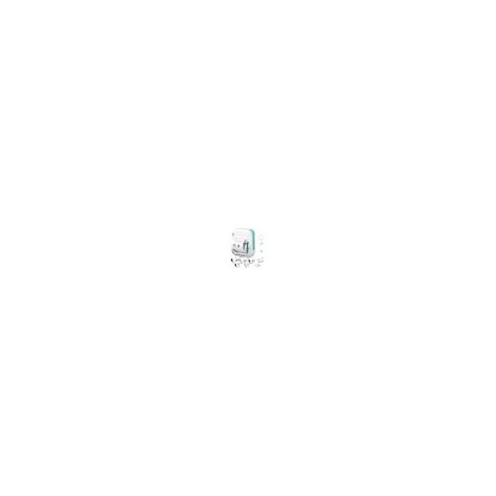 B3 K0588-CJ-260826-0537 címkenyomtató, hordozható termikus Bluetooth, újratölthető akkumulátor, iOS/Android kompatibilis, 5 tekercs öntapadós papír, fehér