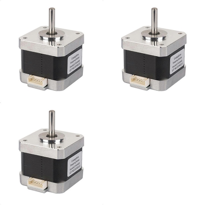 3 db NEMA 42 17HS4401 léptetőmotor készlet, 5 mm tengely, 38 mm test, fekete, kód: CJ-FRG-K0563-20260827-998