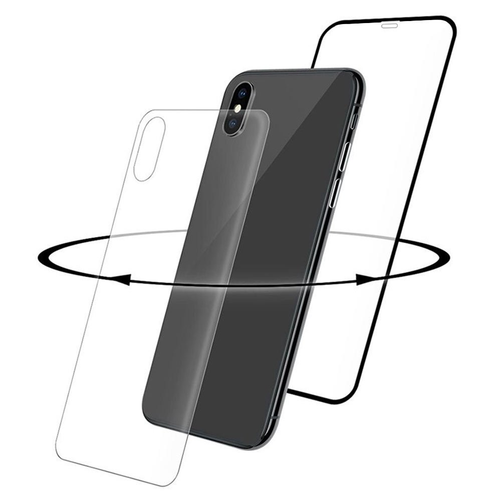 Folie Sticla Eiger 3D 360ï¿½ pentru iPhone X/XS, Negru