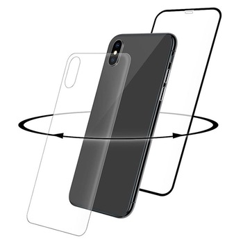 Folie Sticla Eiger 3D 360� pentru iPhone X/XS, Negru Folie Sticla Eiger 3D 360� pentru iPhone X/XS, Negru