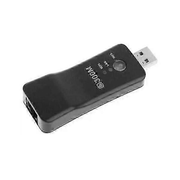 Безжичен LAN адаптер за Smart TV wis09abgn CJ-FRG-K0563-20260827-2351, USB-A към Ethernet (RJ45), 802.11 b/g/n, до 300 Mbps, черен