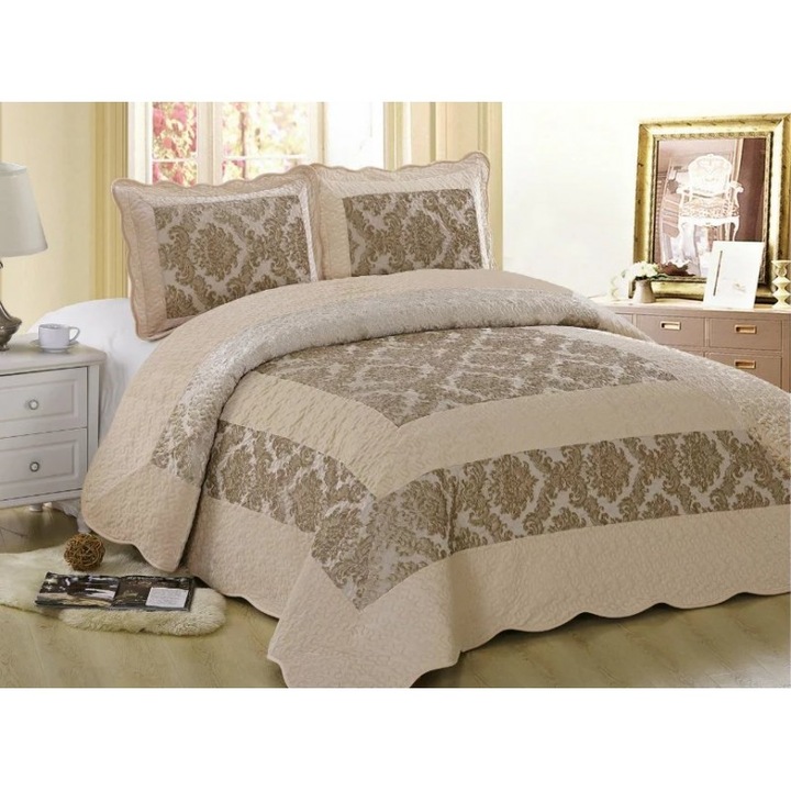 Set cuvertura de catifea - pat dublu - 2 fete de perna - KLL106