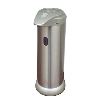 Dispenser (dozator) automat cu senzor pentru sapun lichid, sapun spuma sau gel dezinfectant, 300ml, gri nichelat Dispenser (dozator) automat cu senzor pentru sapun lichid, sapun spuma sau gel dezinfectant, 300ml, gri nichelat