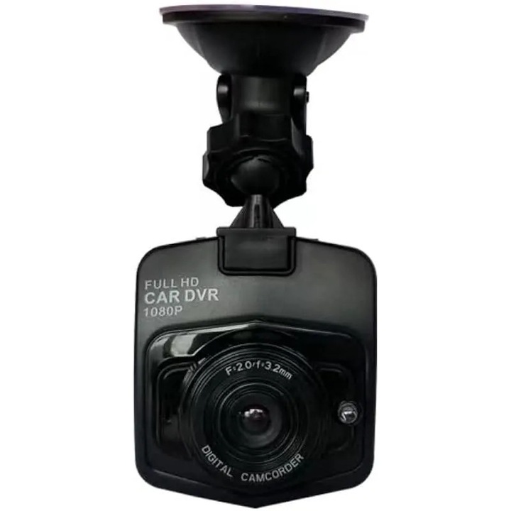 Camera video auto 2, 4 inch 1080P HD cu inregistrare video, viziune nocturna, lentila dubla, inregistrare in bucla