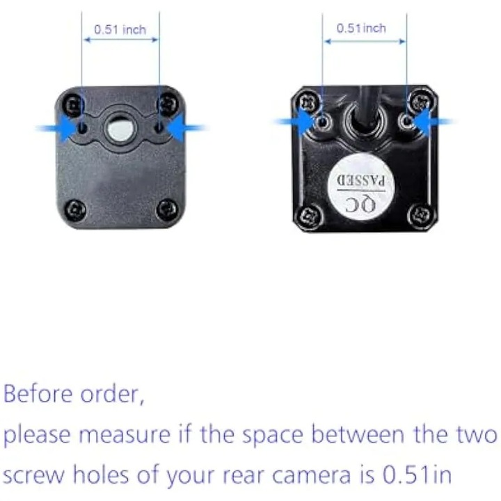 Suport universal pentru camera video spate auto, suport pentru placuta de inmatriculare, doar suport de instalare pentru camera video spate, camera inversa, camera de bord, oglinda, accesorii, kit camera video spate