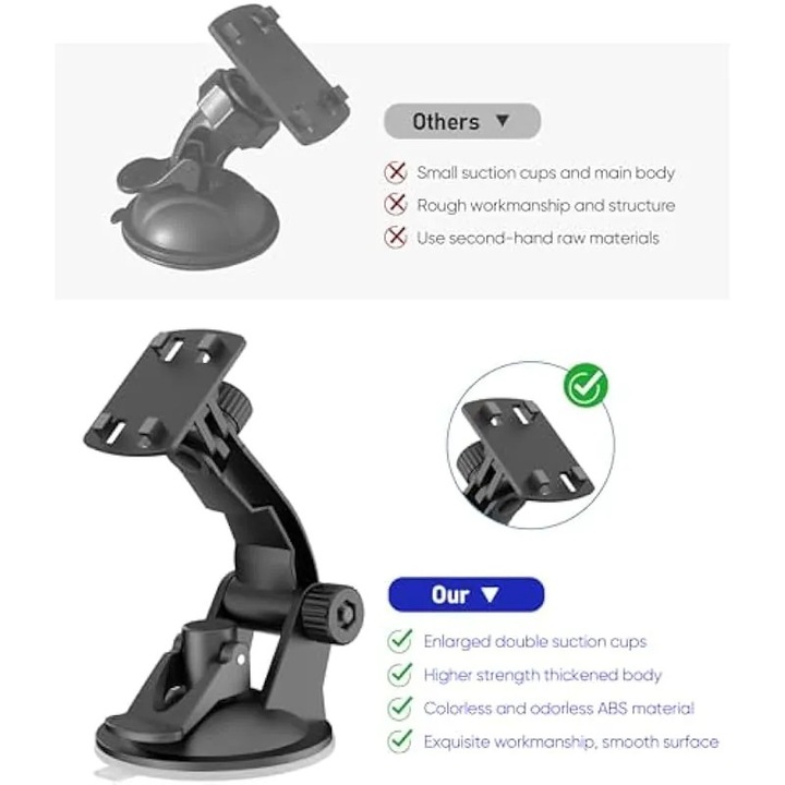 Suport monitor camera video spate auto - Suport cu ventuza pentru monitor camera video spate auto, suport parbriz pentru afisaj de 4, 3/5 inch