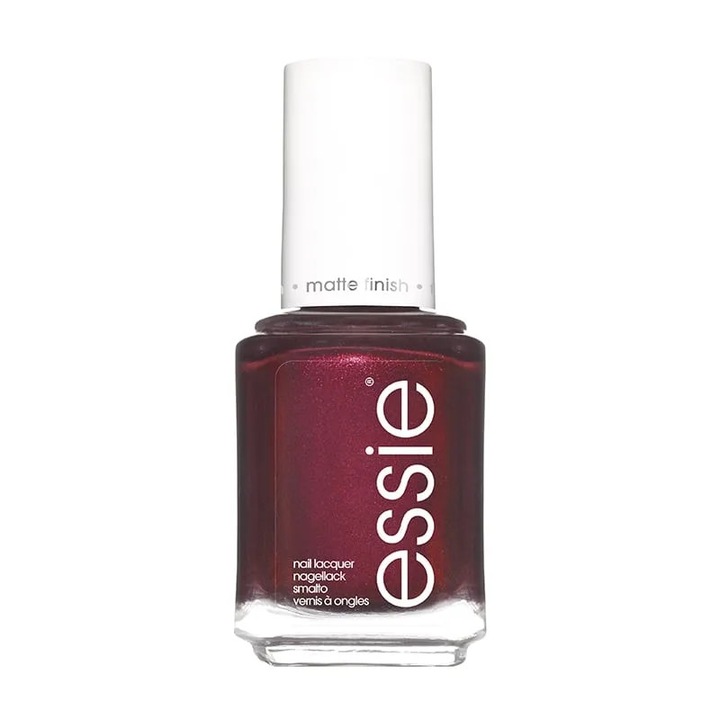 Lac de unghii Essie Ace of Shades (Essie-653), finisaj mat catifelat, burgundiu inchis, 13,5 ml