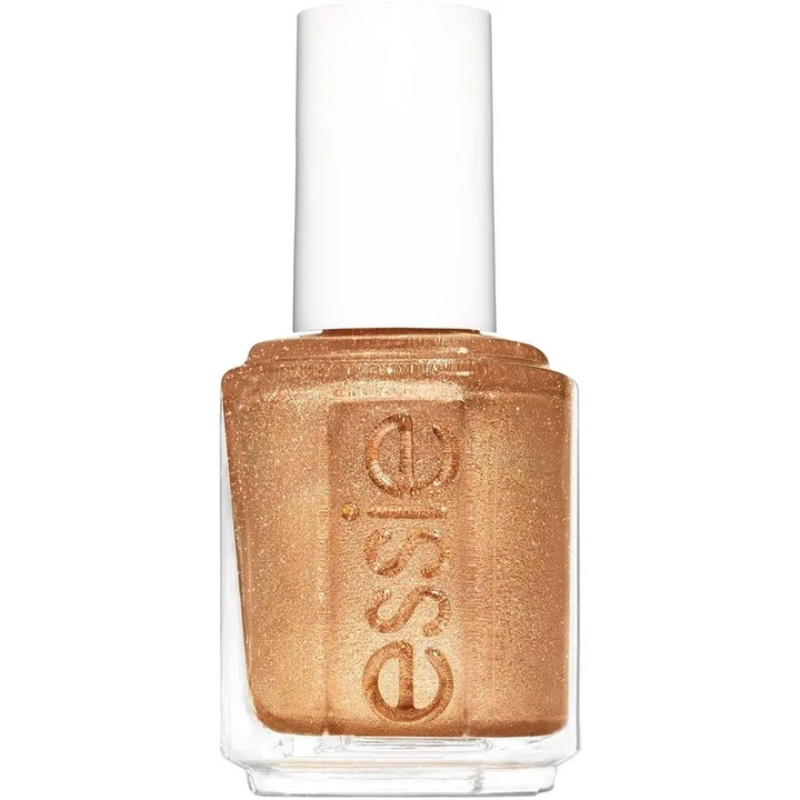 Lac de unghii Essie Mosaic on Down (Essie-702), finisaj lucios cu glitter fin, auriu, 13,5 ml