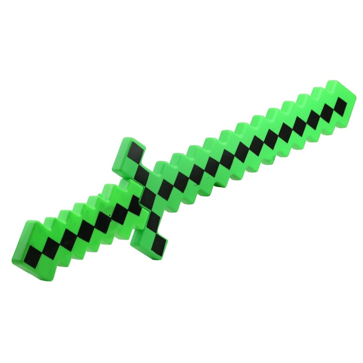 Sabie MINECRAFT, verde, lumini si sunete, 61 cm