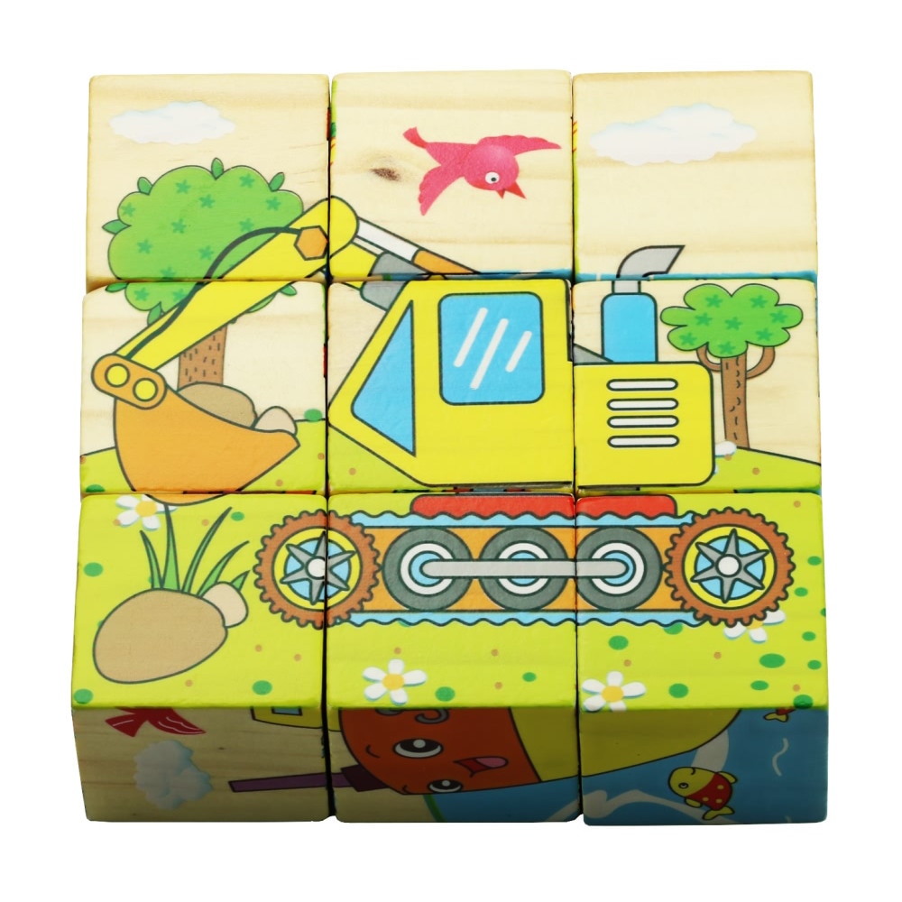 Puzzle Vehicule - 9 cuburi