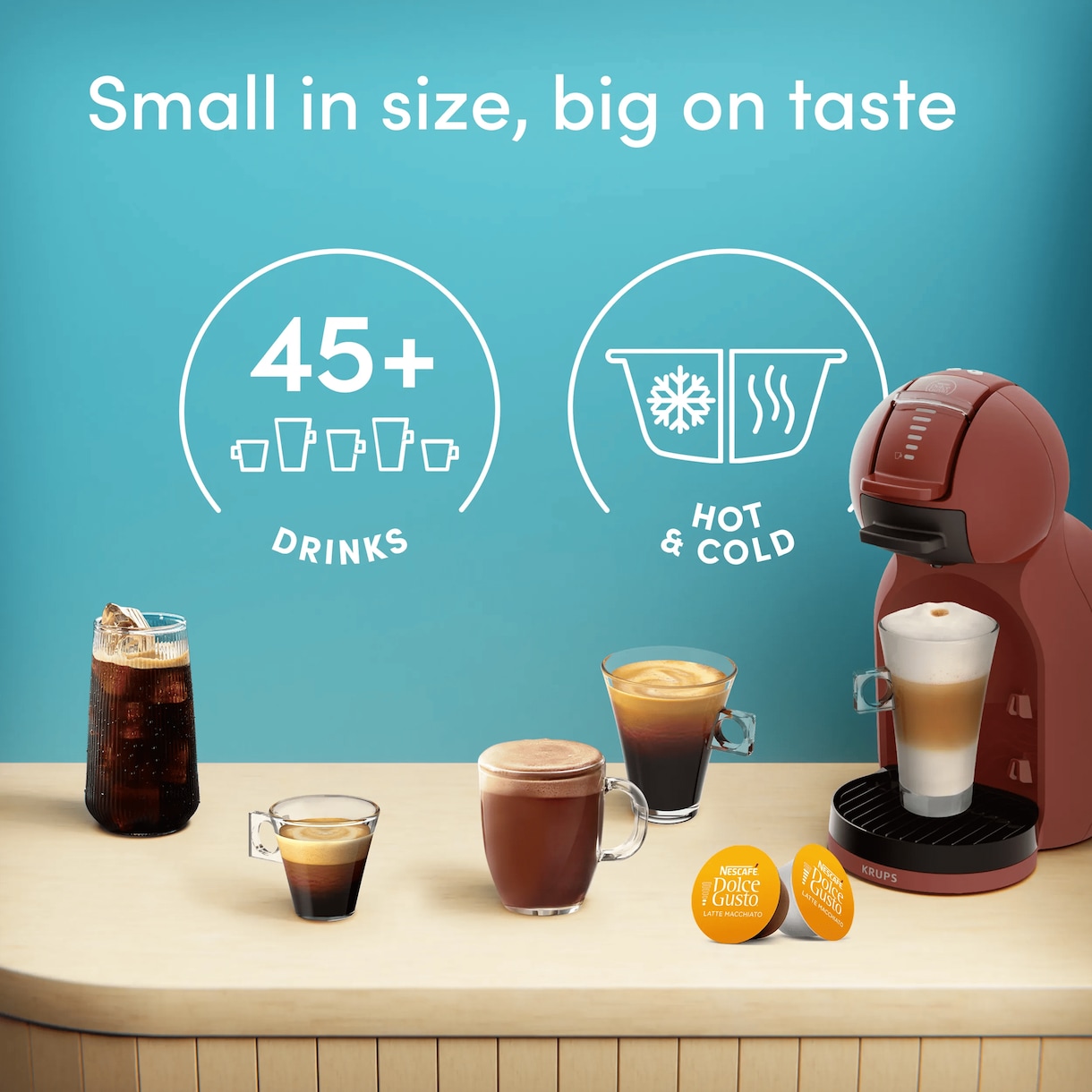 Кафемашина на капсули Krups Nescafe Dolce Gusto Mini Me 2 KP1435F0, 1600W, 15 bar, 0.8 л. обем на резервоара за вода, черна - характеристика 4 | Кафемашини Кафемашина на капсули Krups Nescafe Dolce Gusto Mini Me 2 KP1435F0, 1600W, 15 bar, 0.8 л. обем на резервоара за вода, черна - характеристика 4