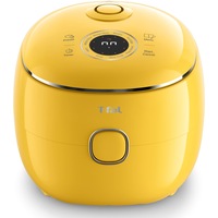Aparat multifunctional de gatit orez Tefal Pop RK5352E0, 350 W, 8 programe, capacitate 0.7 L, NFC integrat, tehnologie Fuzzy Logic, functie mentinere la cald, tehnologie digitala, design compact, galben