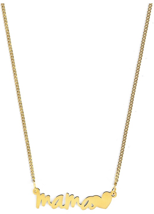 Colier Mama Inima Argint 925 Aurit 18k - Bijuterie Femei
