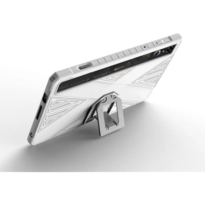 Husa de protectie pentru RedMagic Astra/Tablet 3 Pro, husa flexibila din TPU cu colturi cu perna de aer, suport pliabil incorporat, subtire si usoara, protectie anti-zgarieturi si socuri (alb)