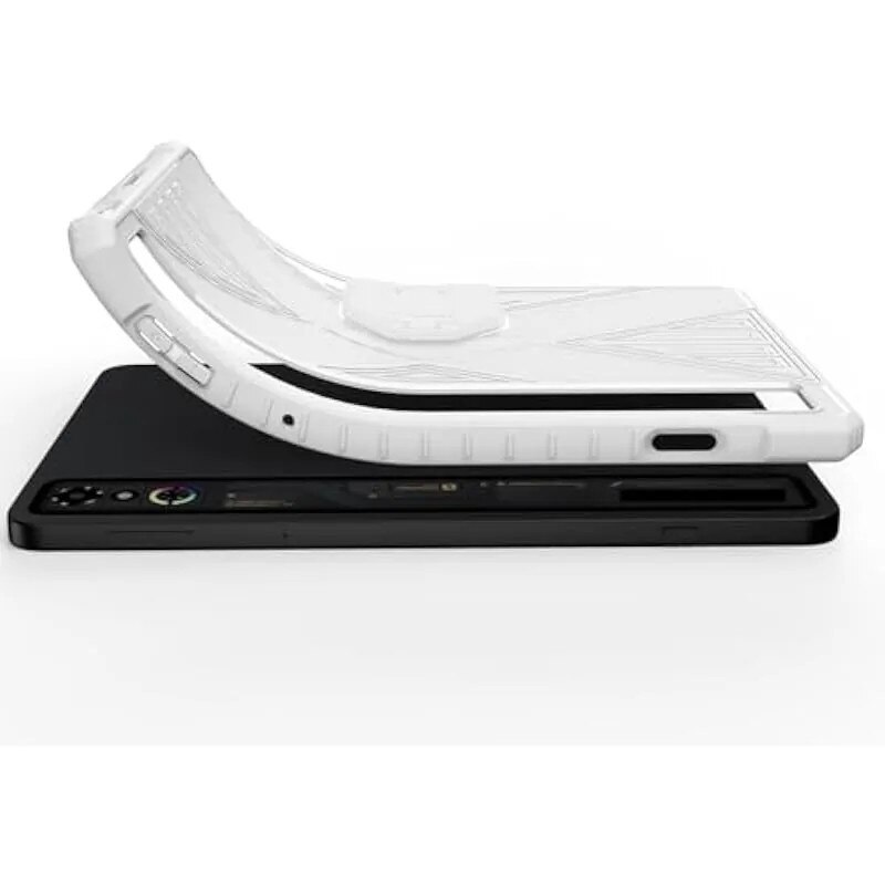 Husa de protectie pentru RedMagic Astra/Tablet 3 Pro, husa flexibila din TPU cu colturi cu perna de aer, suport pliabil incorporat, subtire si usoara, protectie anti-zgarieturi si socuri (alb)