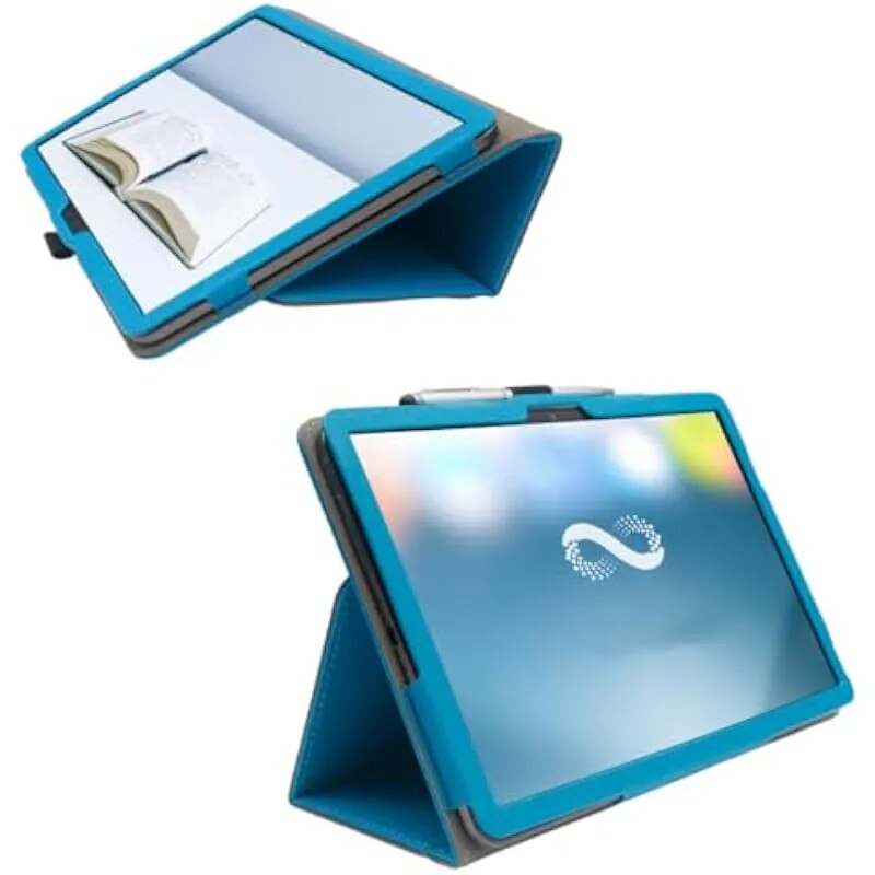 Husa de protectie pentru RedMagic Astra 9, 06 inch, husa din piele PU cu acoperire completa, suport pliabil cu curea de mana, carcasa subtire si usoara (albastru deschis)