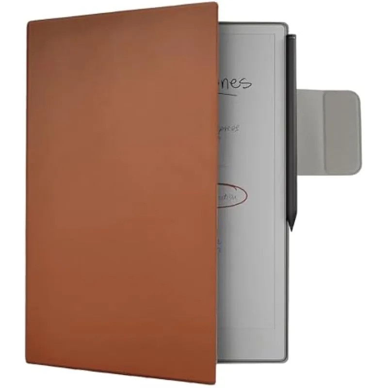 Husa magnetica pentru tableta Remarkable Paper Pro 11.8 inch 2024, husa de protectie subtire si usoara din PU, functie automata de trezire-somn, protectie completa (maro)