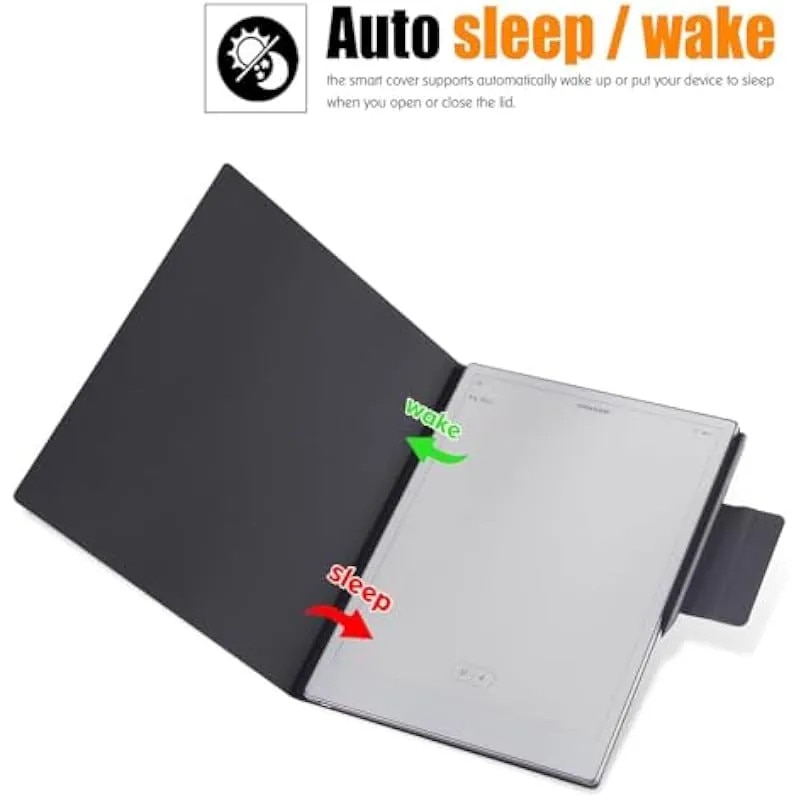 Husa magnetica pentru tableta Remarkable Paper Pro 11.8 inch 2024, husa de protectie subtire si usoara din PU, functie automata de trezire-somn, protectie completa (maro)