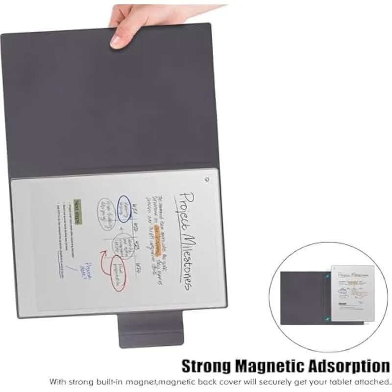 Husa magnetica pentru tableta Remarkable Paper Pro 11.8 inch 2024, husa de protectie subtire si usoara din PU, functie automata de trezire-somn, protectie completa (maro)