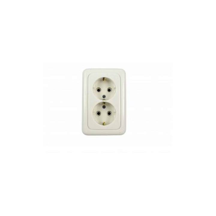 PRIZA DUBLA ST EL-CO(cu inel ceramic)