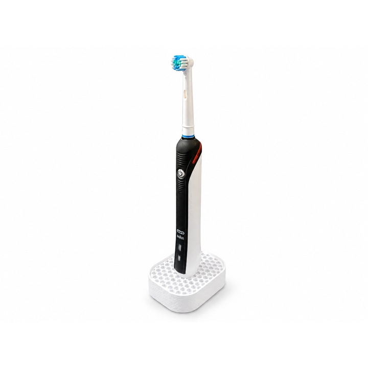 Oral-B Elektromos Fogkefe Tartó, Kompakt Kialakítás, Fürdőszobai Rendezőszer, Fehér