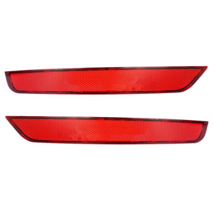 Reflector spate pentru bara 5K0945105H/5K0945106H, compatibil VI GTD 2009-2013, din ABS, rosu, set 2 buc