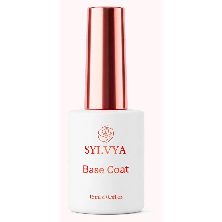 SYLVYA Base Coat - baza profesionala pentru oja semipermanenta, 15 ml