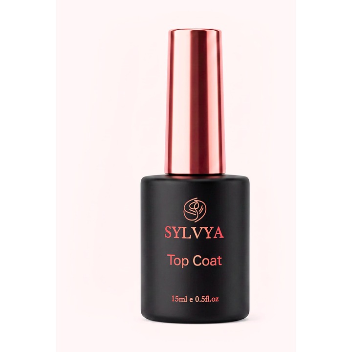 SYLVYA Top Coat - finisaj profesional pentru oja semipermanenta, 15 ml