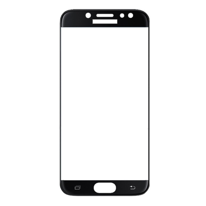Bibilel kiváló minőségű üvegvédő fólia, Tempered Glass, 9H keménység Samsung J3 2017-hez, fekete, BBL077