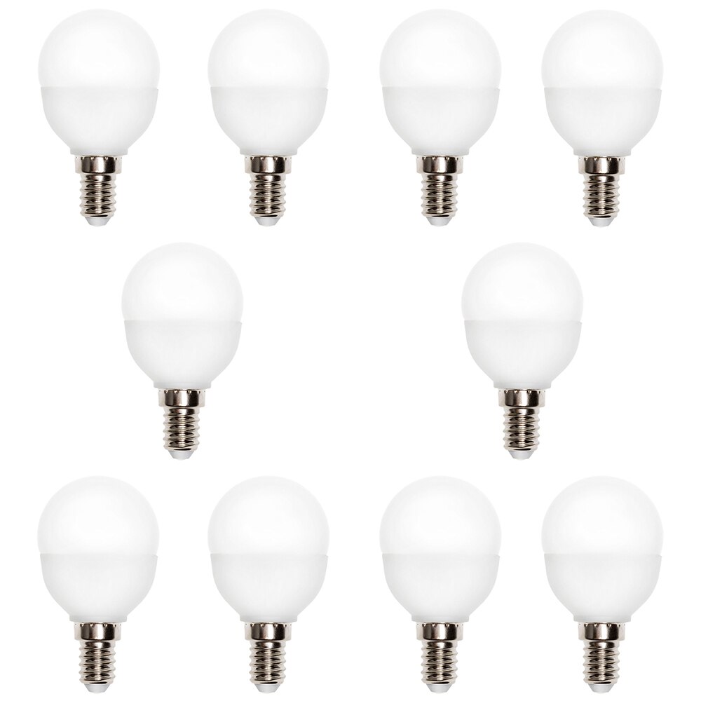 Set 9+1 Becuri LED 6W E-14, forma glob, iCorner, lumina neutra, 480 lumeni, 25000 ore, echivalent 48W