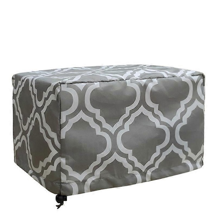 Husa anti-praf pentru proiector K0206-F-260827-3186, din pongee impermeabil, cu snur de strangere, gri/alb