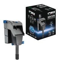 Filtru Cascade, Sicce, Aqua Filtra 10, 35 l, 350 l/h, amorsare automata, reglare a performantei, indicator de contaminare, pentru acvarii cu apa dulce si sarata, negru, cu insertii filtrante