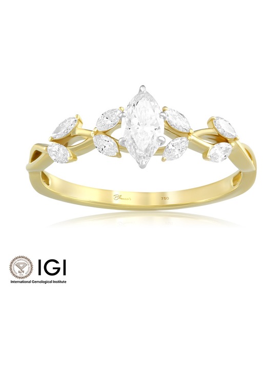 Inel Logodna Aur 18k Diamant IGI BLANCO'S, RDNIMQ.SABA.24687M03-Y49, Marime 49