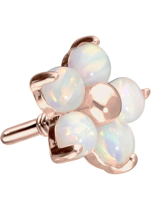 Piesa Cap Aur 14K cu 5 Opale Sintetice, Filet 0.8mm