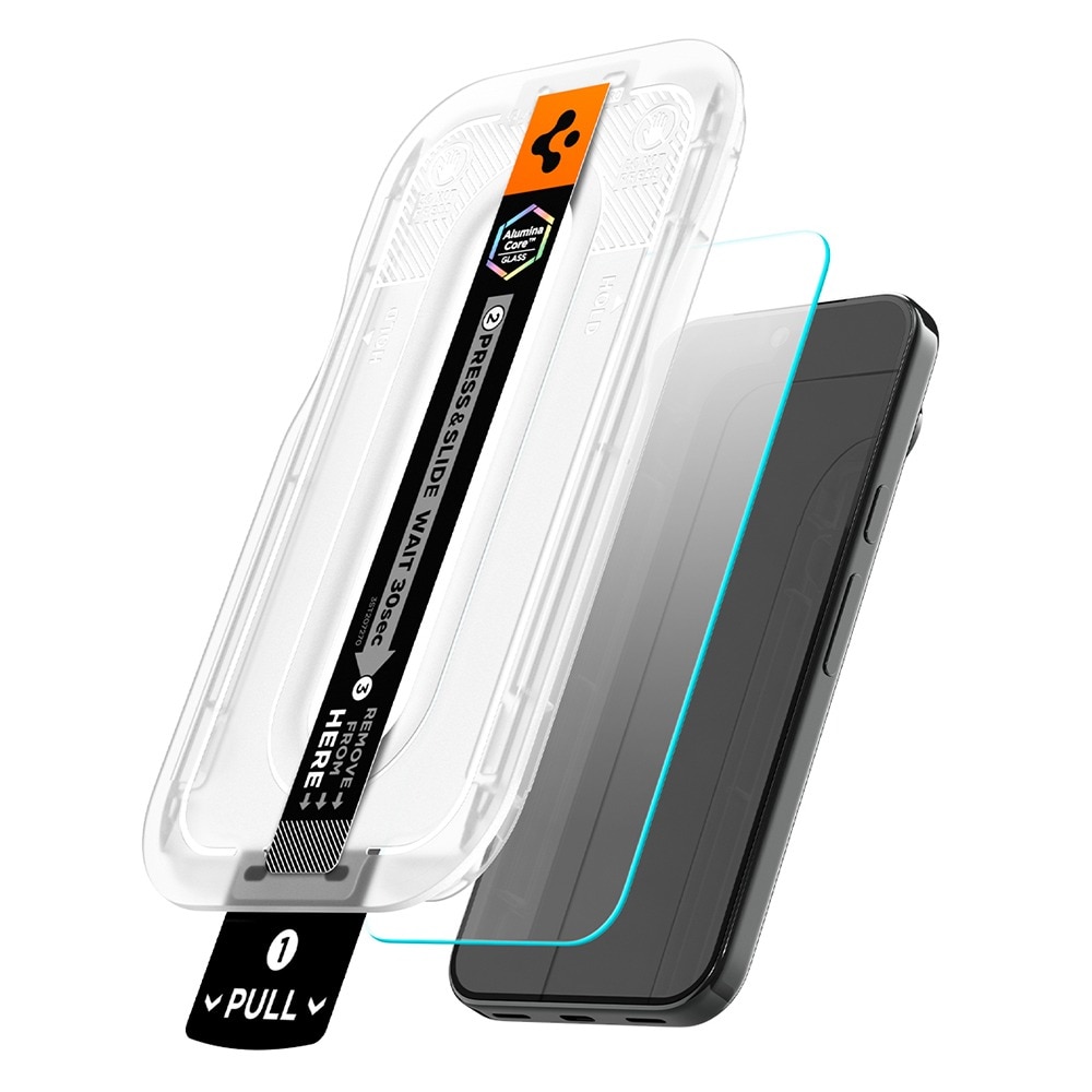 Set 2xFolie Sticla pentru Google Pixel 11 Pro XL Spigen Glas.tR EZ-FIT Pro, Kit de instalare usoara si rapida cu dispozitiv de potrivire automata, Protectie Profesionala, Ultra Rezistenta, Transparenta