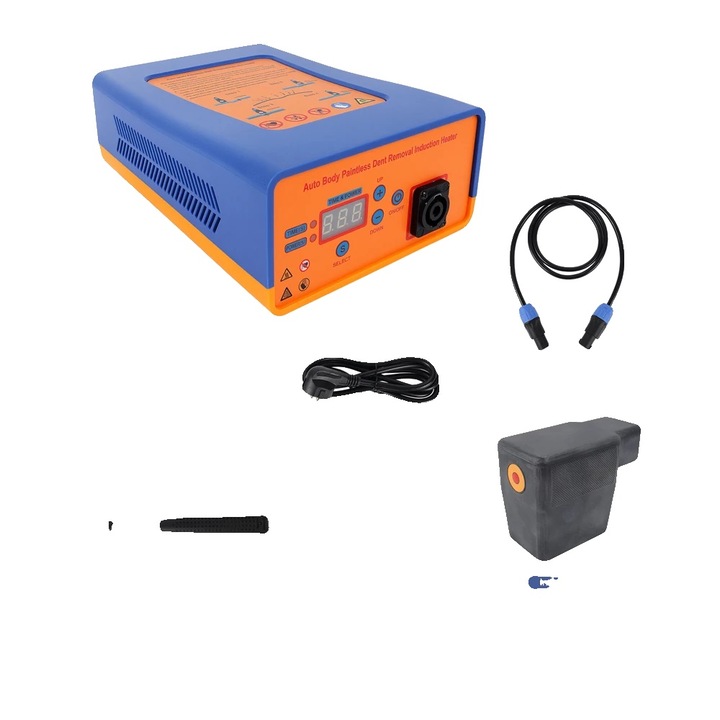 Indukciós horpadáseltávolító fűtőberendezés PDR 8785371116070, 1000W, hordozható, alumínium, narancs/kék