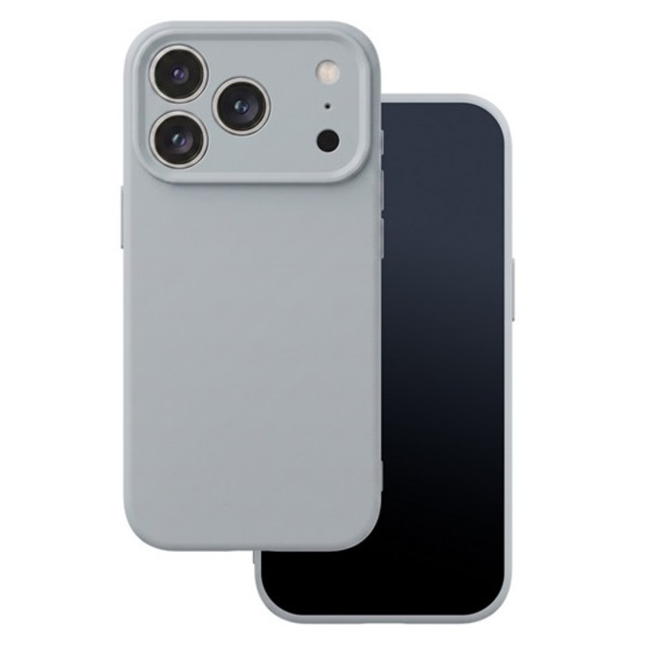 Gigapack szilikon mobiltelefon tok, matt, mikrofiber plüss karcolásmentesítő belső, prémium, világosszürke, kompatibilis: Galaxy A18 5G