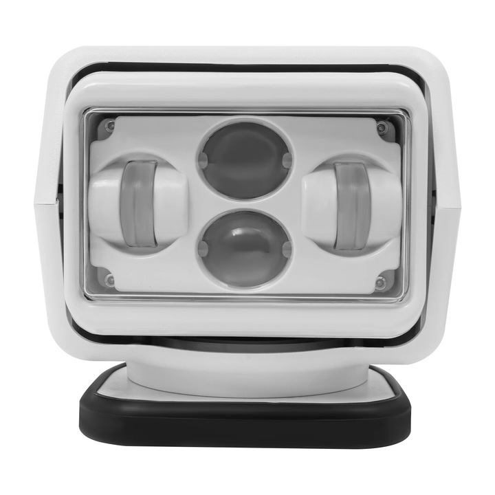Proiector LED auto marin, reflector 60W cu telecomanda, 8000 lm, IP67, rotativ 360° cu baza magnetica, 9–32V, alb