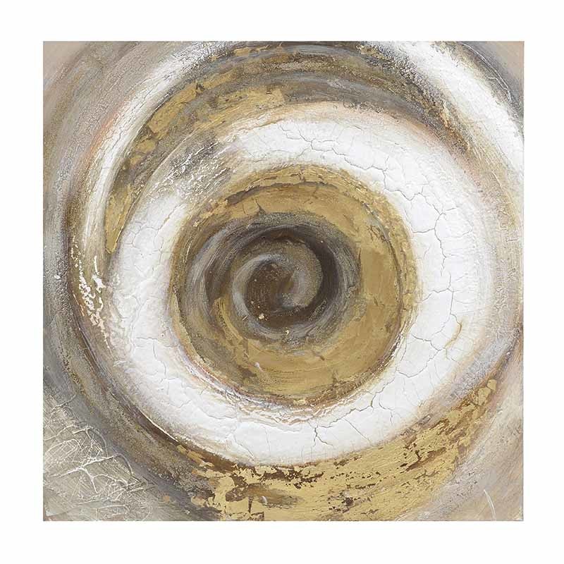 Tablou decorativ model abstract in tonuri de maro 80 cm x 80 cm