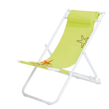 Scaun pliant 3 pozitii pentru camping,plaja STARFISH 56,5x91x96cm cu pernuta culoare verde Scaun pliant 3 pozitii pentru camping,plaja STARFISH 56,5x91x96cm cu pernuta culoare verde